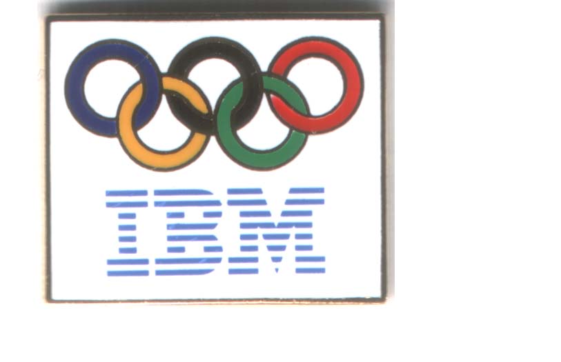 IBM logo pin white